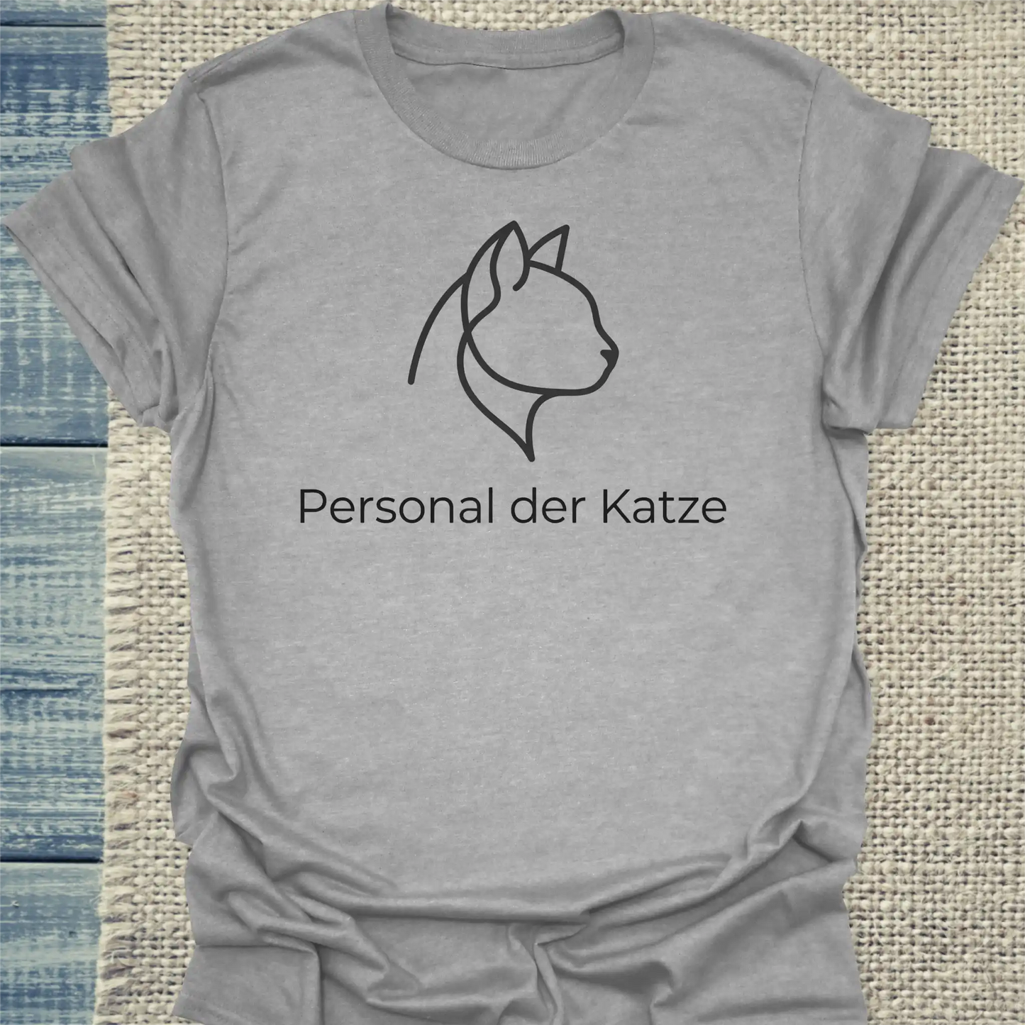 T-Shirt - Personal der Katze - Unisex - Katze Grau