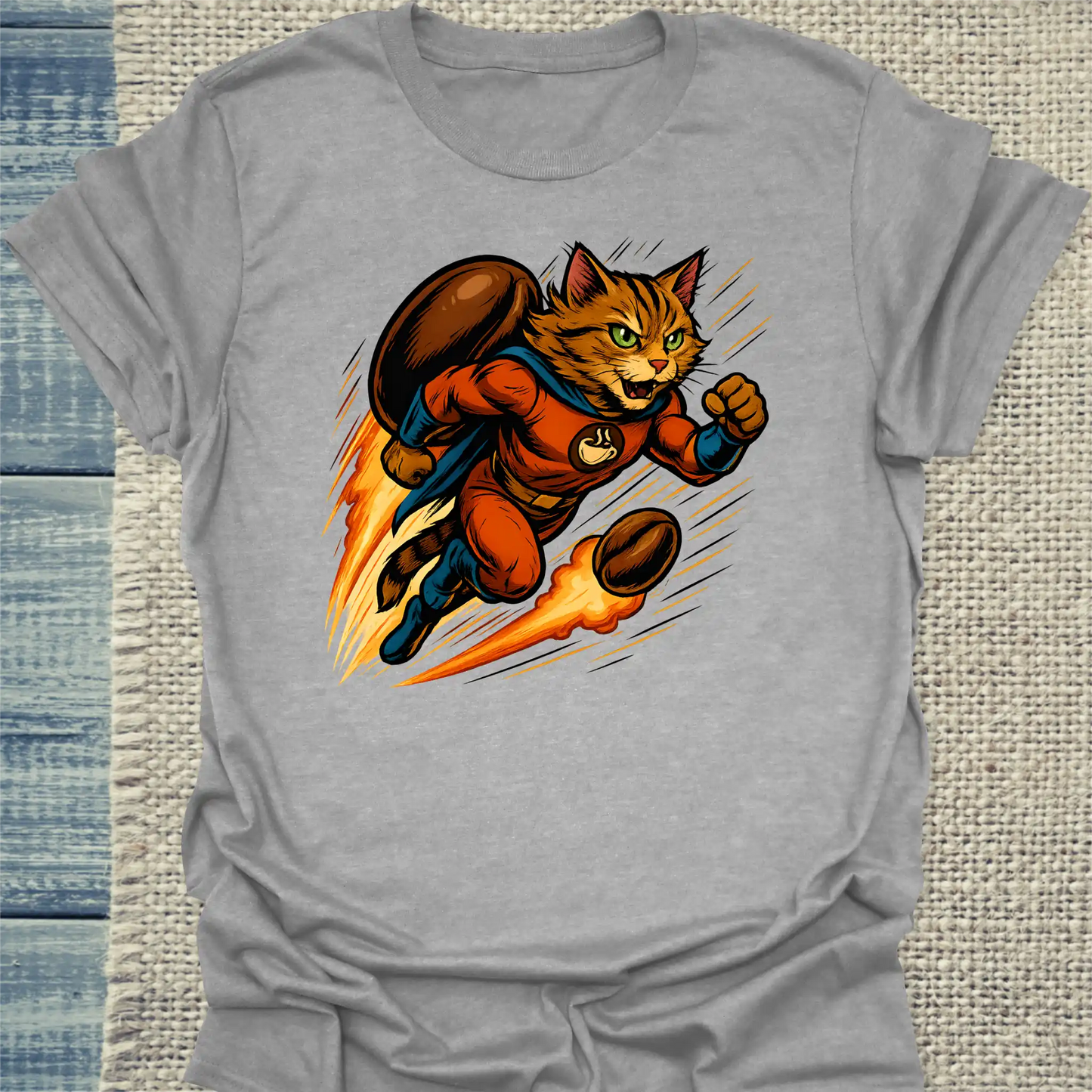 T-Shirt - Ristretto Rocket - Superpfoten - Unisex - Superpfoten Grau