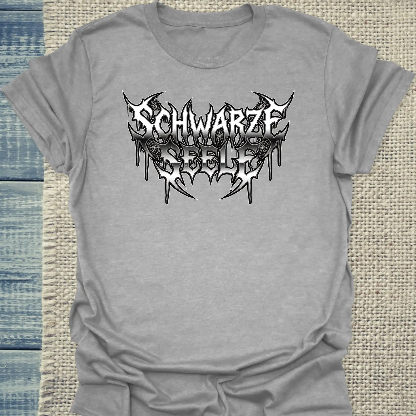 T-Shirt - Schwarze Seele - Unisex - Kaffee Grau