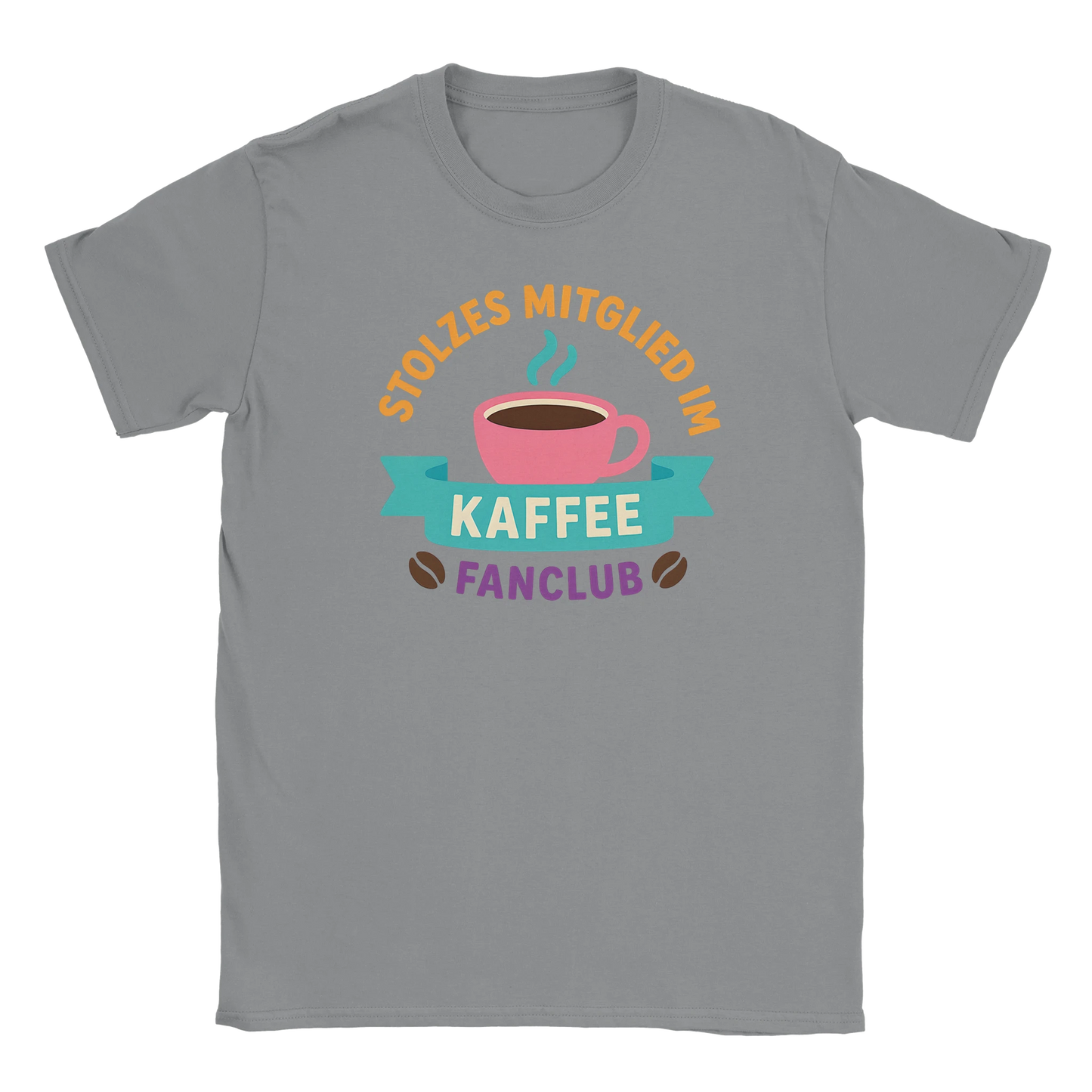 T-Shirt - Stolzes Mitglied im Kaffee-Fanclub - Unisex - Kaffee Grau