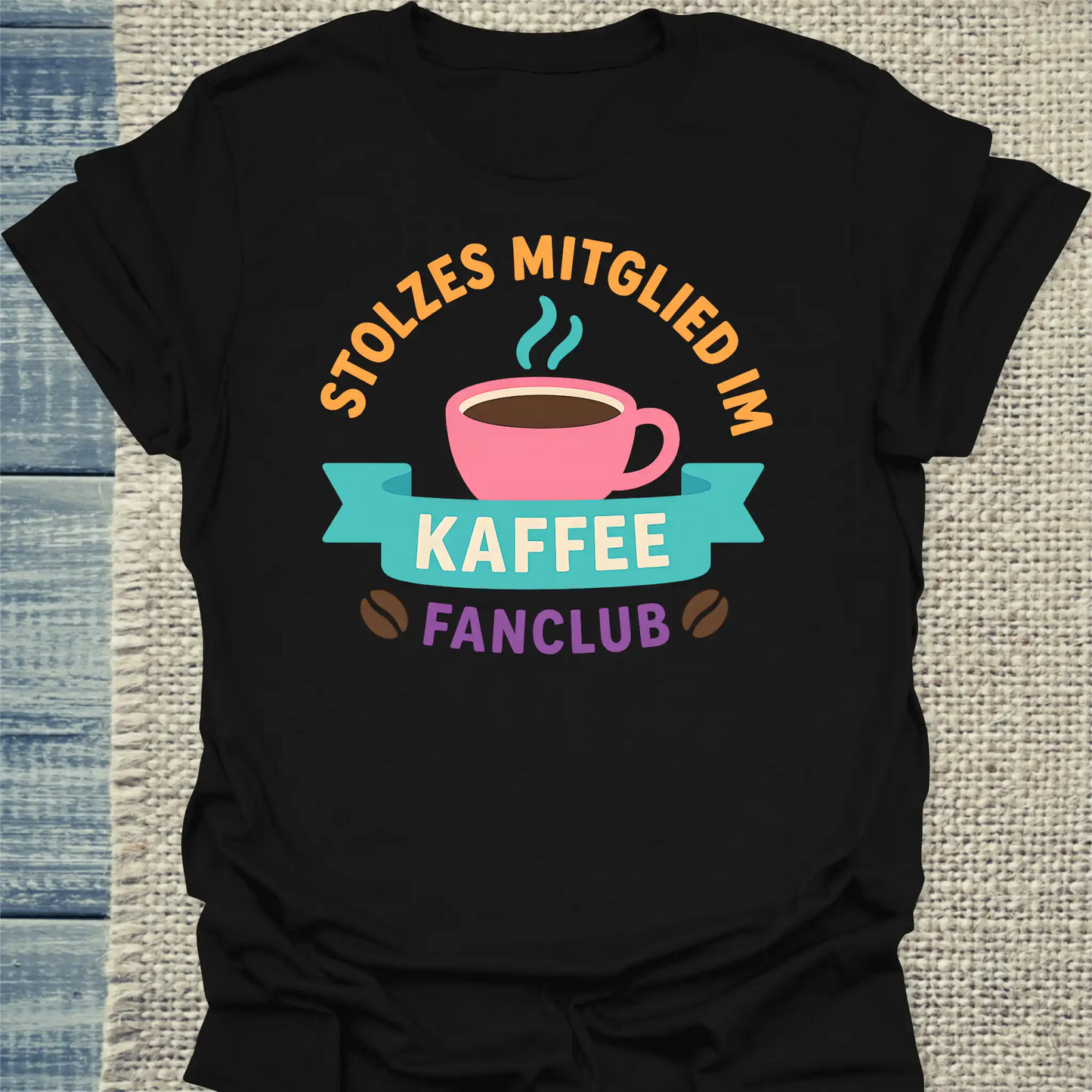 T-Shirt - Stolzes Mitglied im Kaffee-Fanclub - Unisex - Kaffee Schwarz