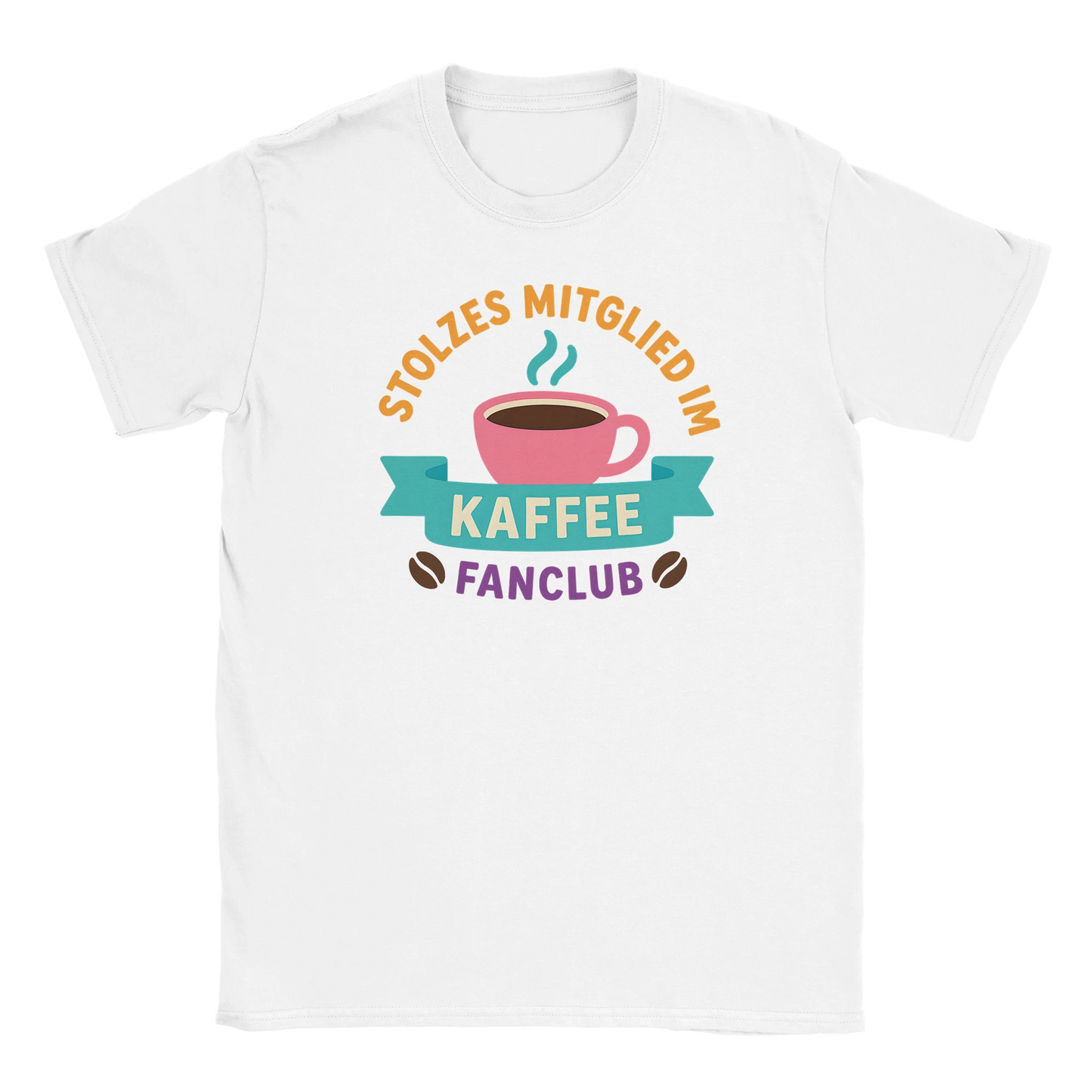 T-Shirt - Stolzes Mitglied im Kaffee-Fanclub - Unisex - Kaffee Weiß