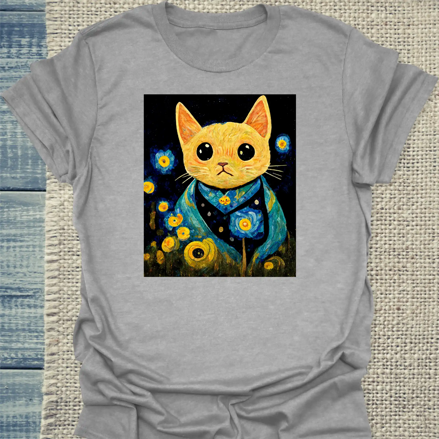 T-Shirt - Van Cat - Unisex - Katze Grau