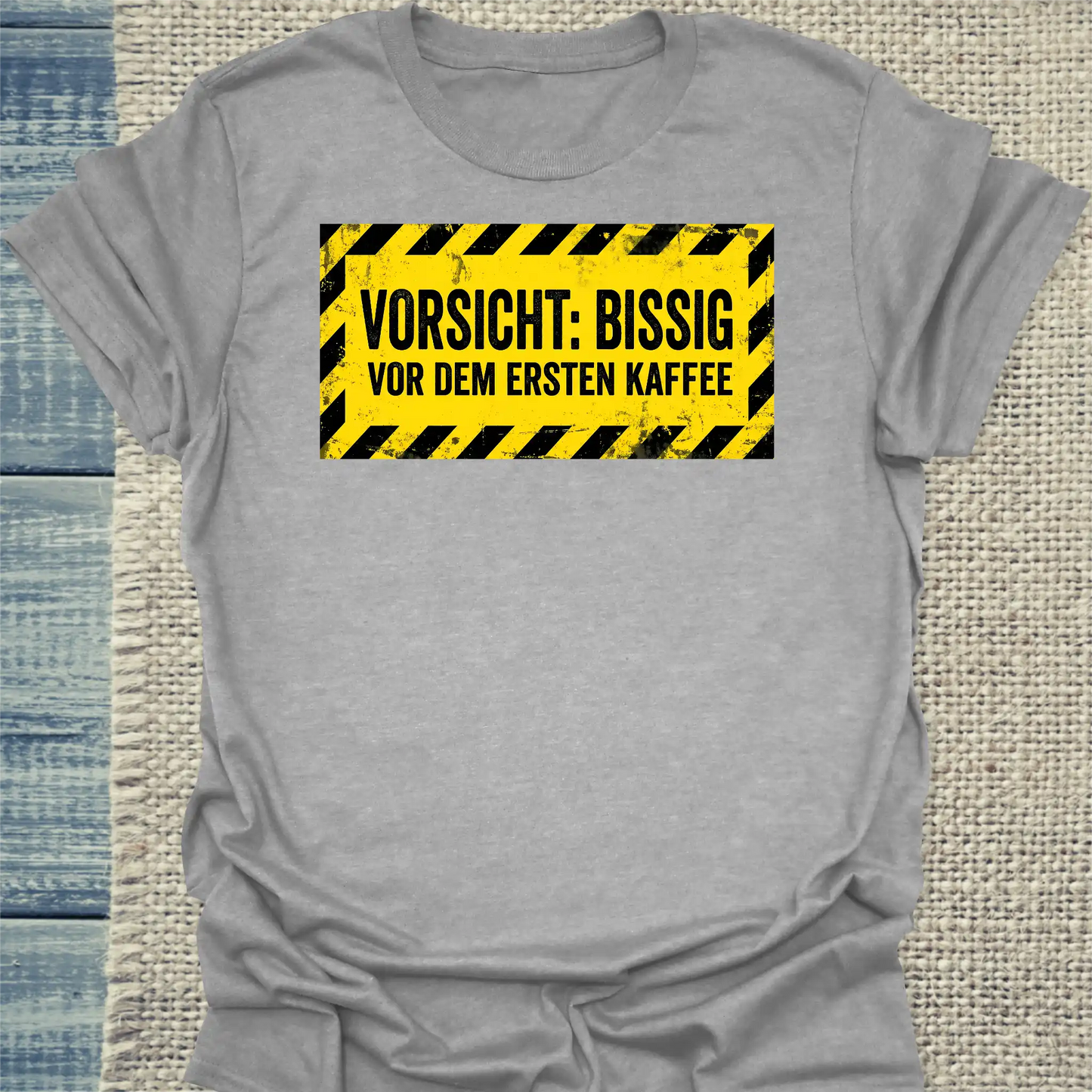 T-Shirt - Vorsichtig bissig - Unisex - Kaffee Grau