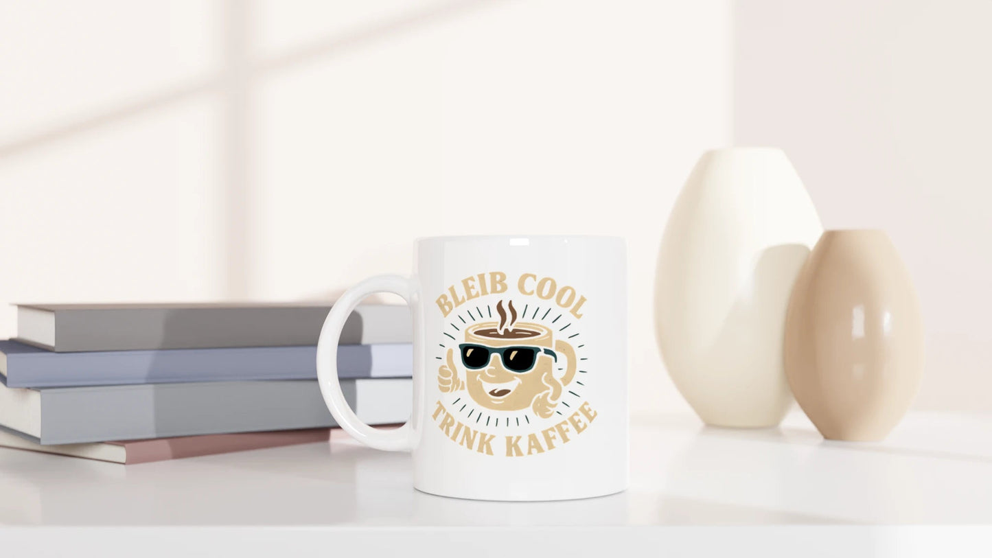 Tasse 325ml - Bleib cool und trink Kaffee - Kaffee