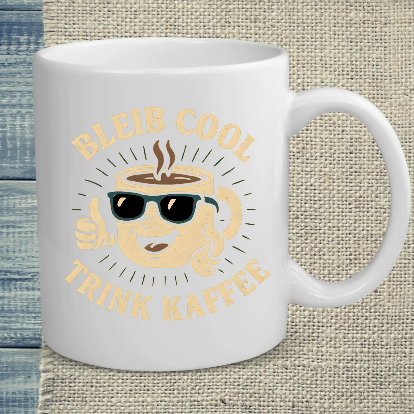 Tasse 325ml - Bleib cool und trink Kaffee - Kaffee