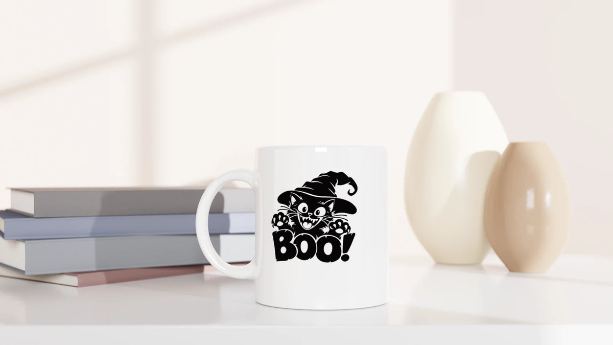Tasse 325ml - Boo - Katze, Halloween