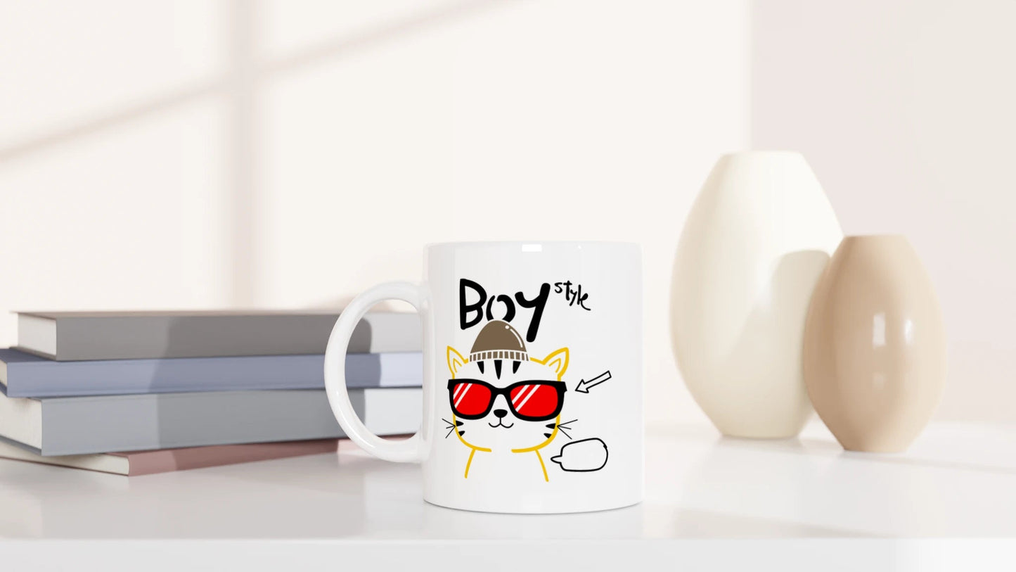 Tasse 325ml - Boy Style - Look at me - Katze, Cat Guy