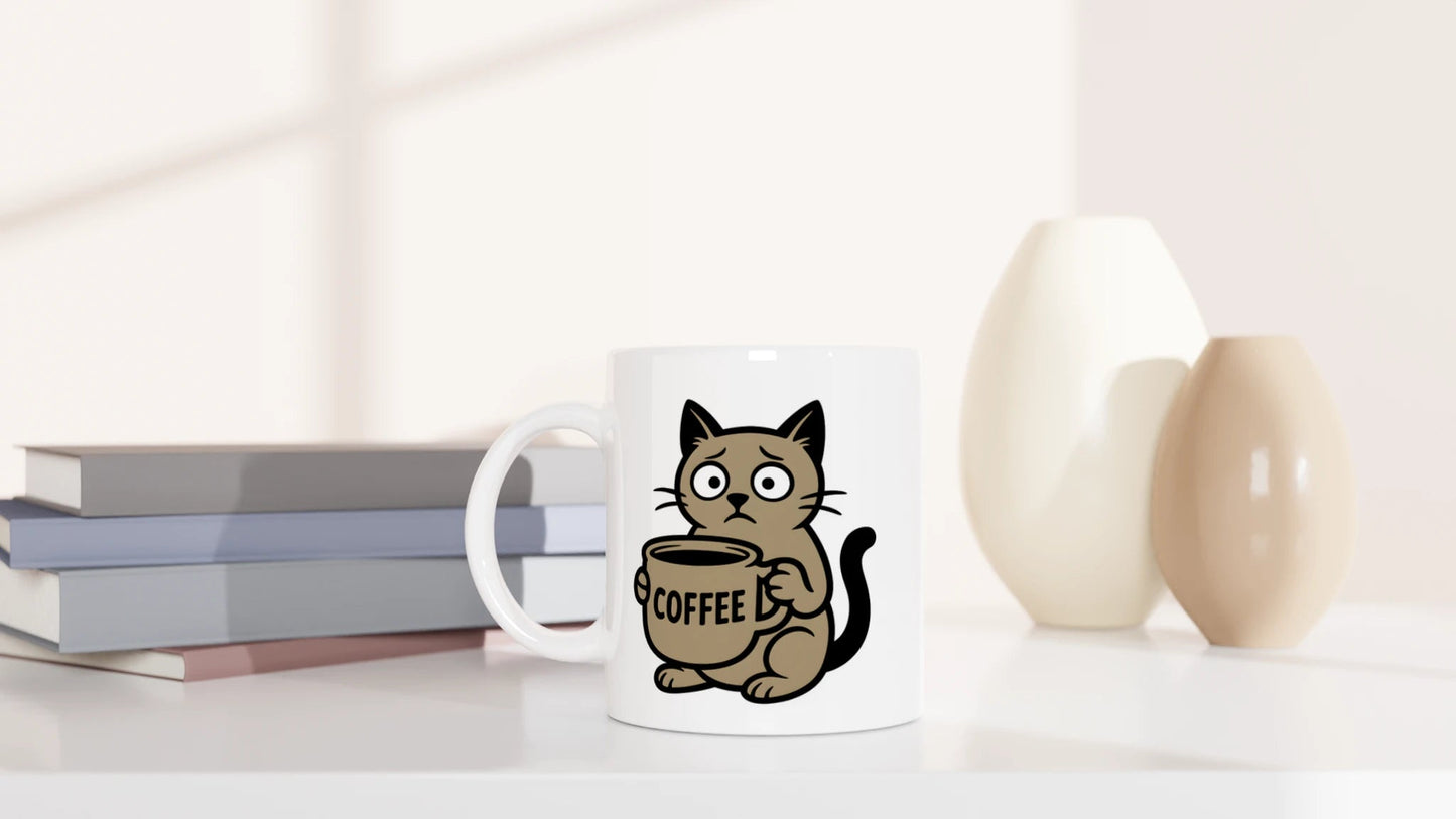 Tasse 325ml - Cat with Coffee - Katze & Kaffee