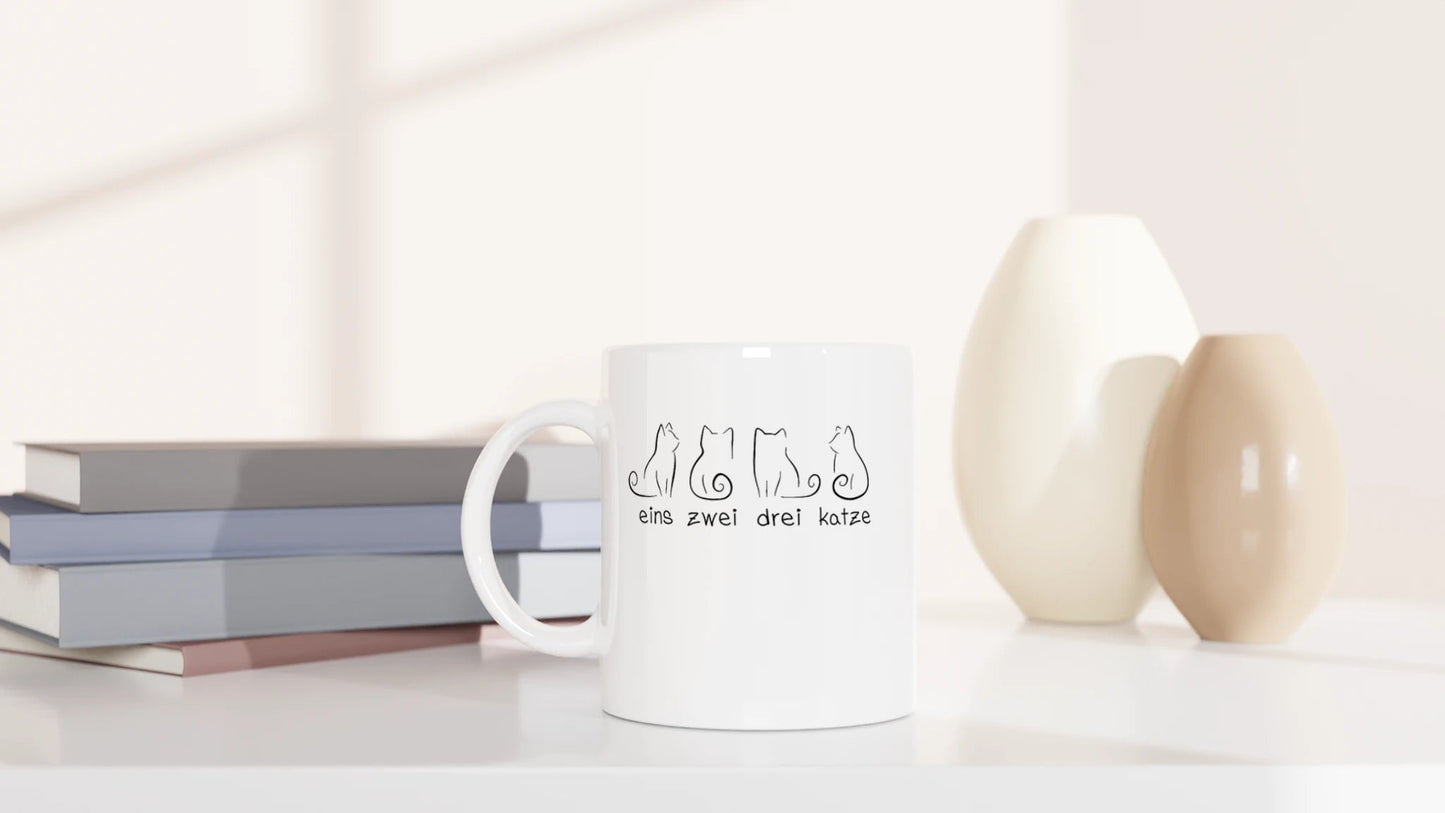 Tasse 325ml - Eins Zwei Drei Katze - Katze