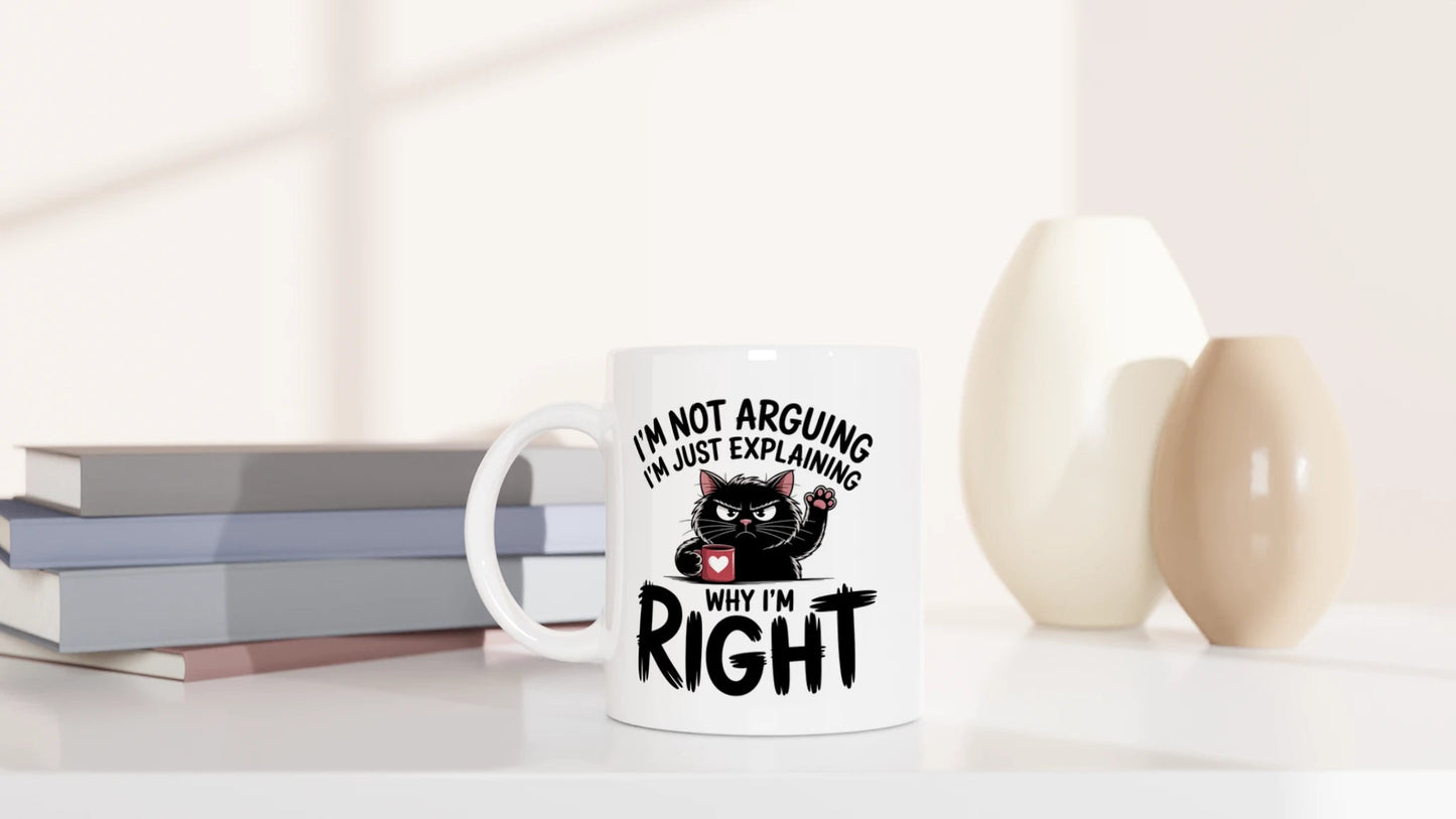 Tasse 325ml - Explaining Why I'm Right - Katze & Kaffee