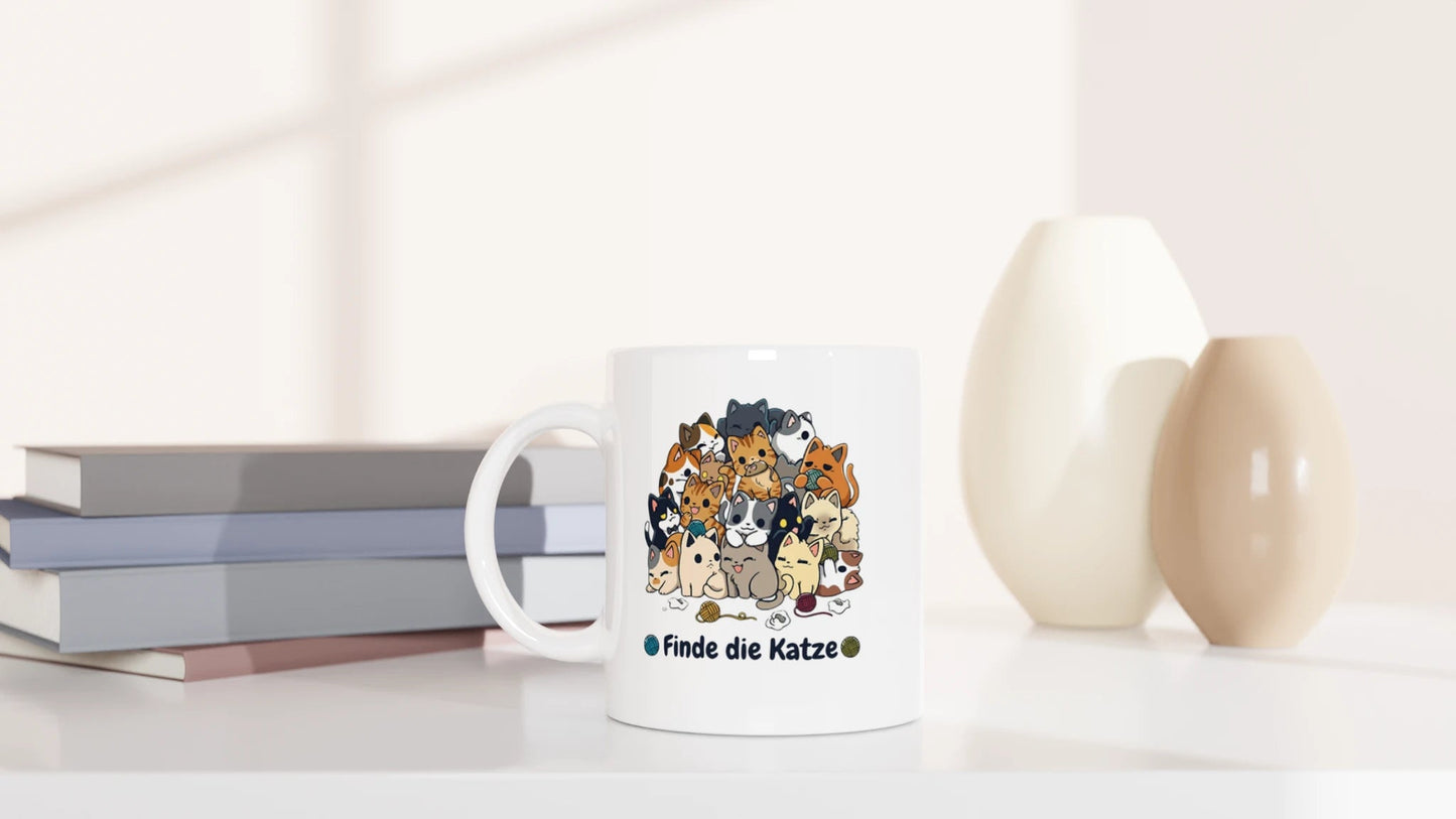 Tasse 325ml - Finde die Katze - Katze