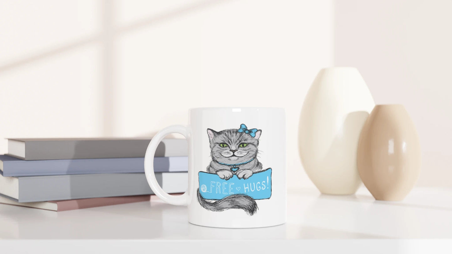 Tasse 325ml - Free Hugs - Katze