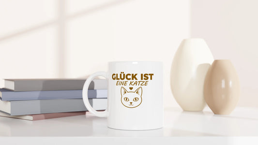 Tasse 325ml - Glück ist - Eine Katze - Katze