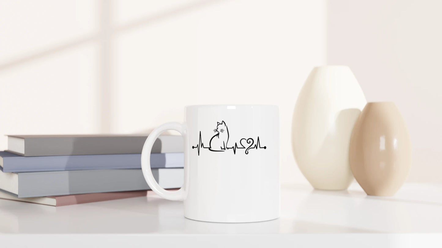 Tasse 325ml - Herzschlag - Katze