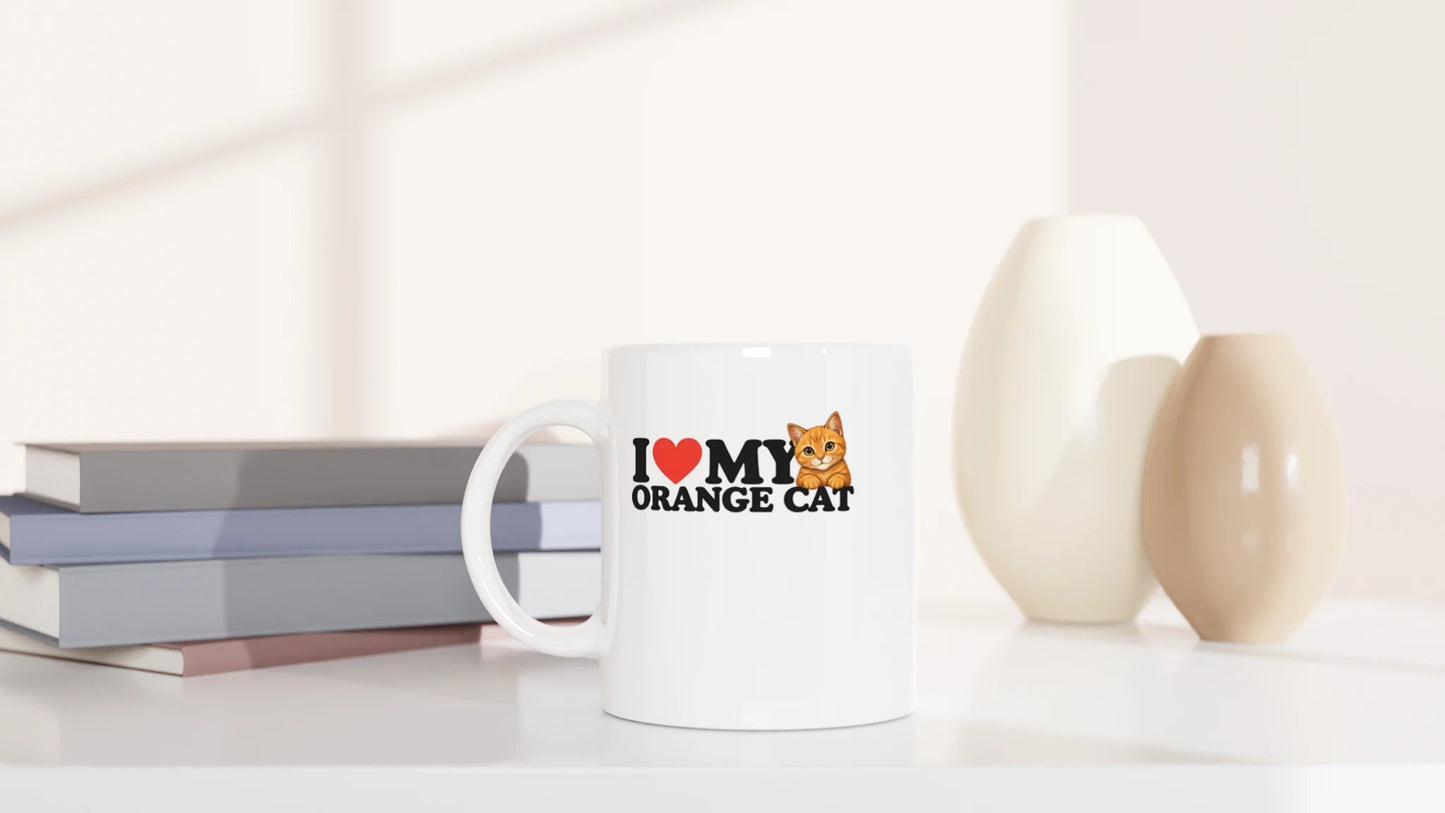 Tasse 325ml - I love my organge cat - Katze, Orange