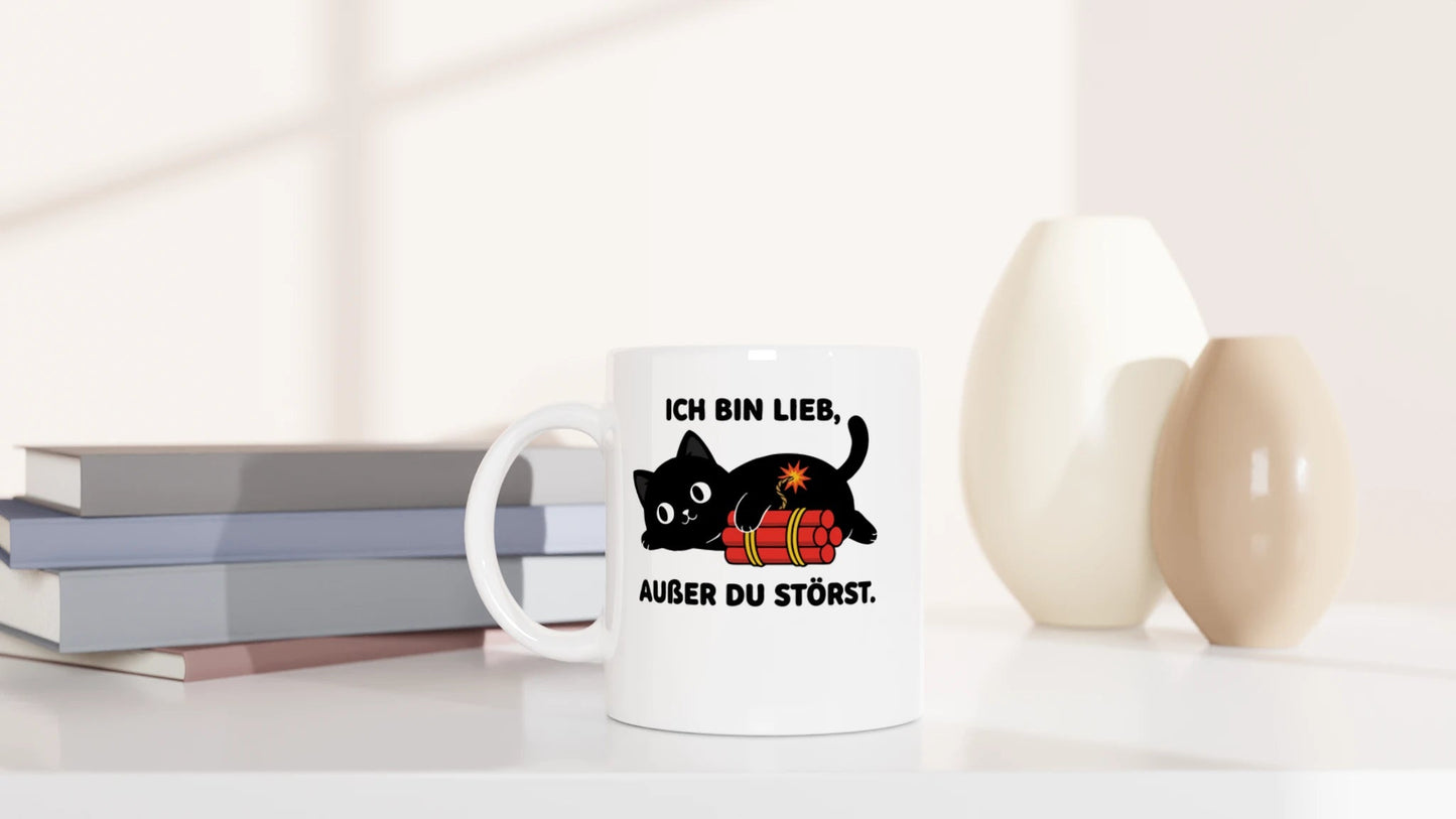 Tasse 325ml - Ich bin lieb, außer du störst - Katze