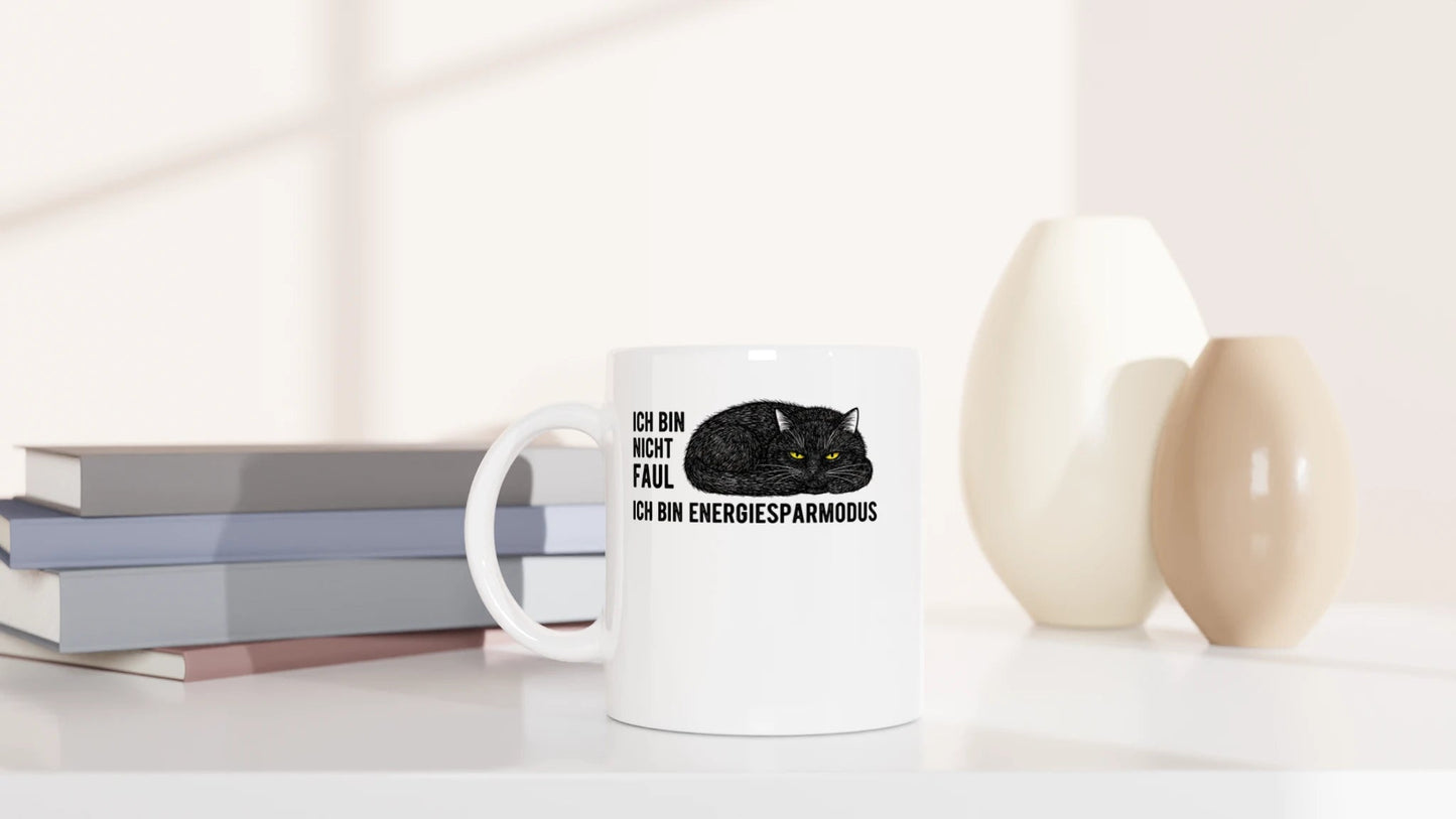 Tasse 325ml - Ich bin nicht faul, ich bin Energiesparmodus - Katze