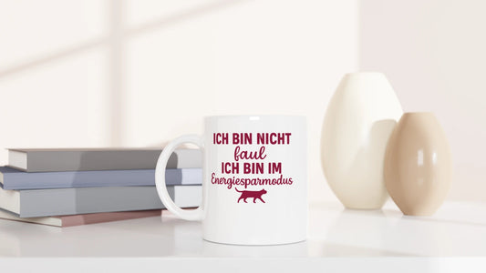Tasse 325ml - Ich bin nicht faul. Ich bin im Energiesparmodus. - Katze