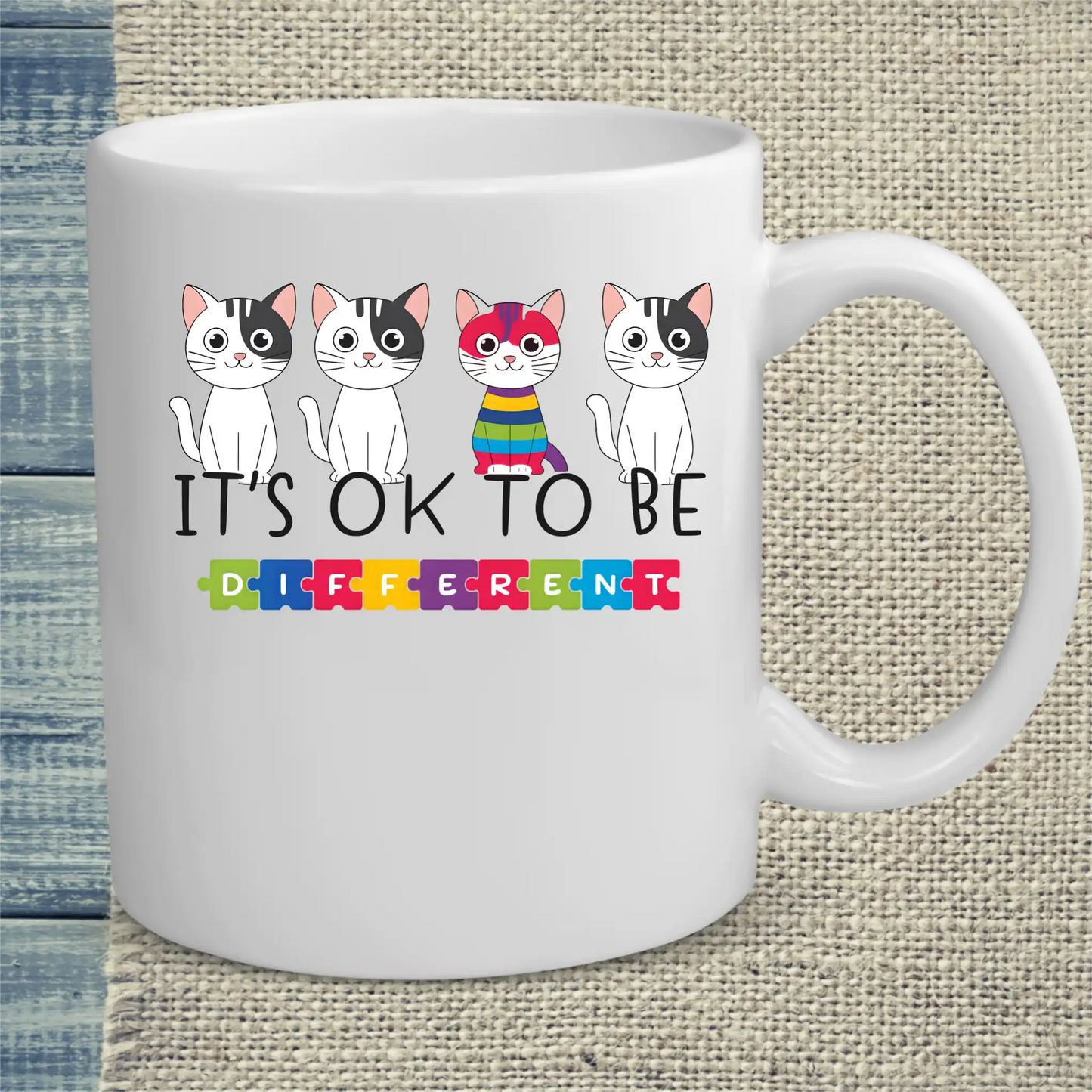 Tasse 325ml - It's OK to be different - Katze