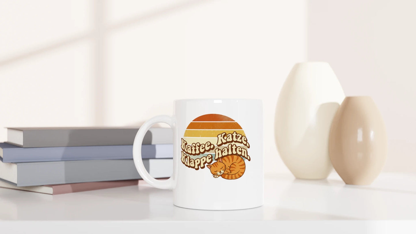 Tasse 325ml - Kaffee. Katze. Klappe halten. - Katze & Kaffee