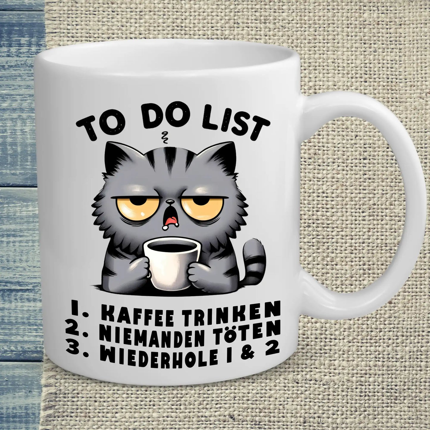 Tasse 325ml - Katzen - Kaffee to do List - Katze & Kaffee