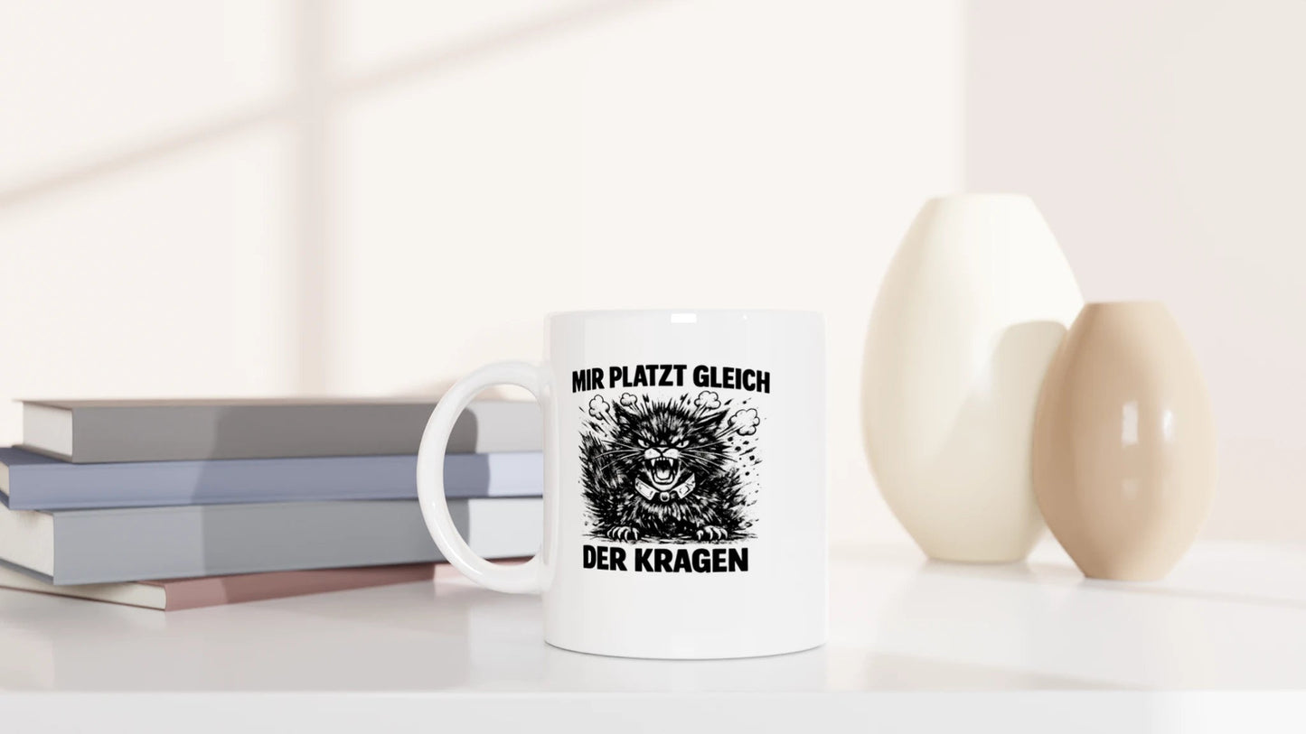 Tasse 325ml - Mir platzt gleich der Kragen - Katze