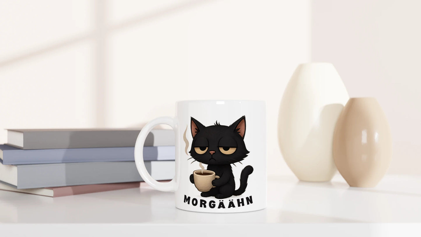 Tasse 325ml - Morgäähn - Katze & Kaffee