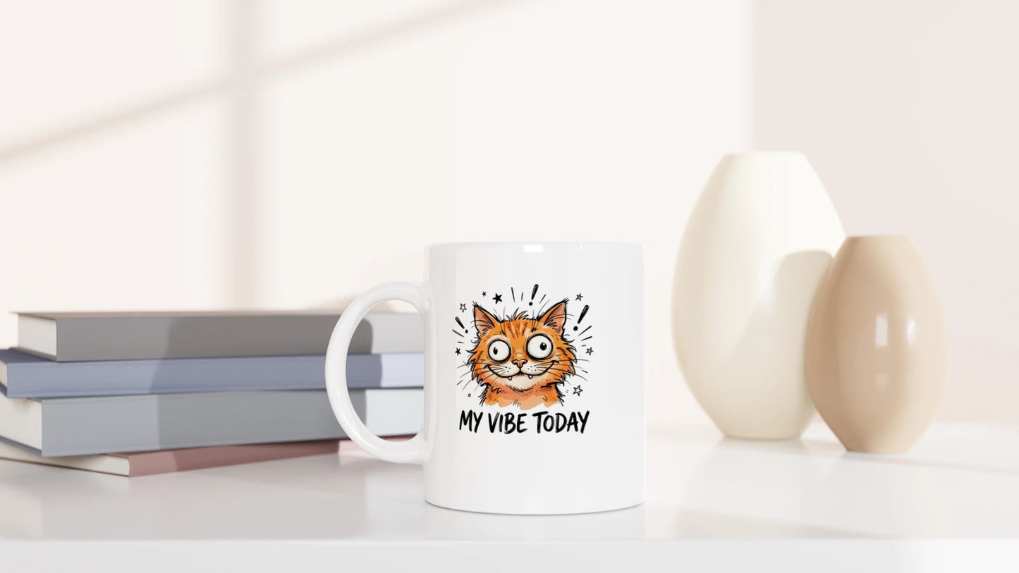 Tasse 325ml - My Vibe Today - Katze, Orange