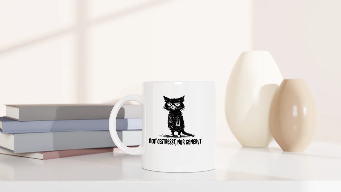 Tasse 325ml - Nicht gestresst, nur genervt - Katze