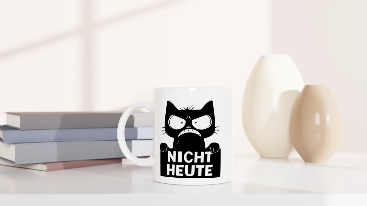 Tasse 325ml - Nicht Heute - Katze - Katze, Black Edition