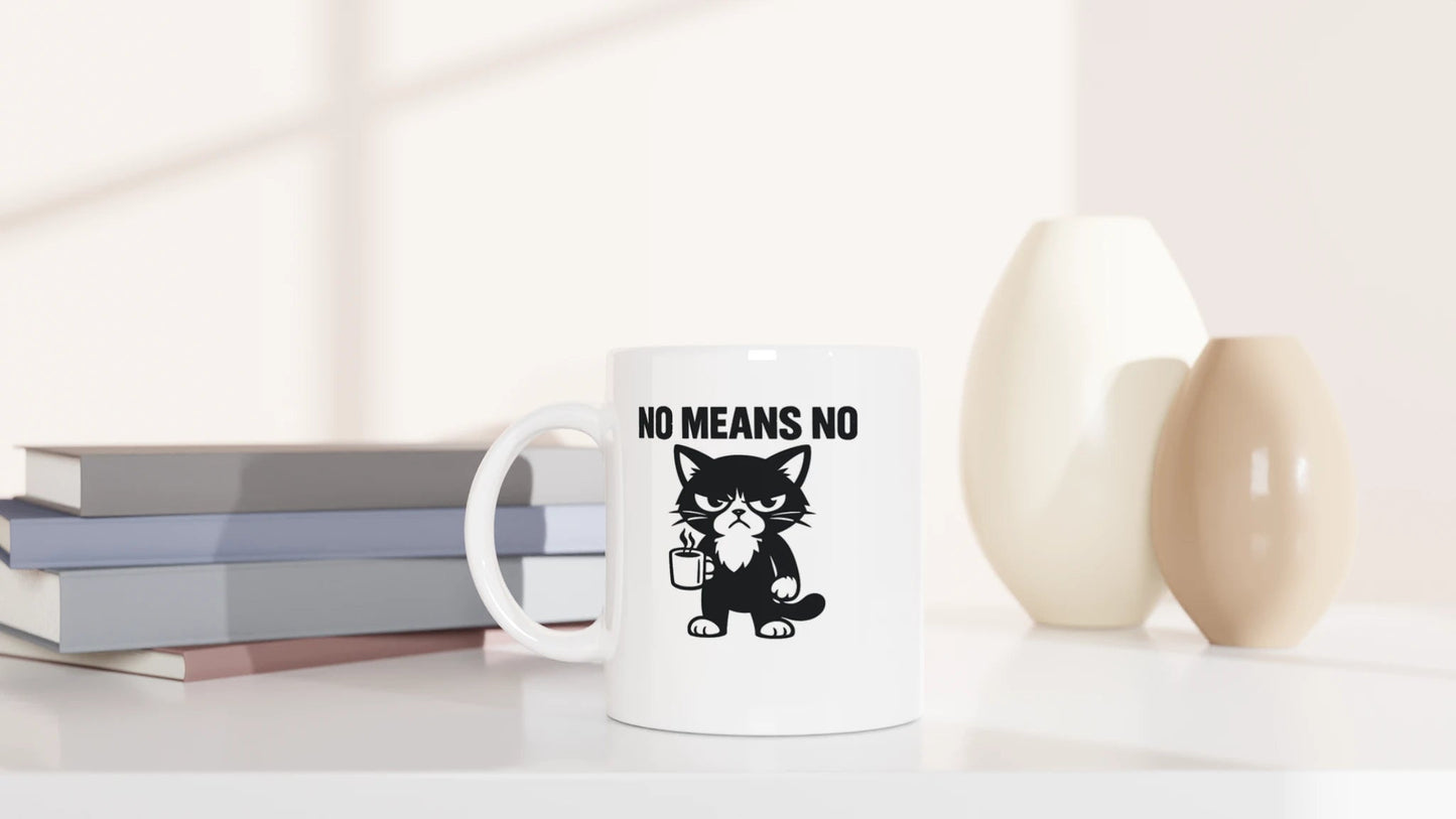 Tasse 325ml - no means no - Katze & Kaffee