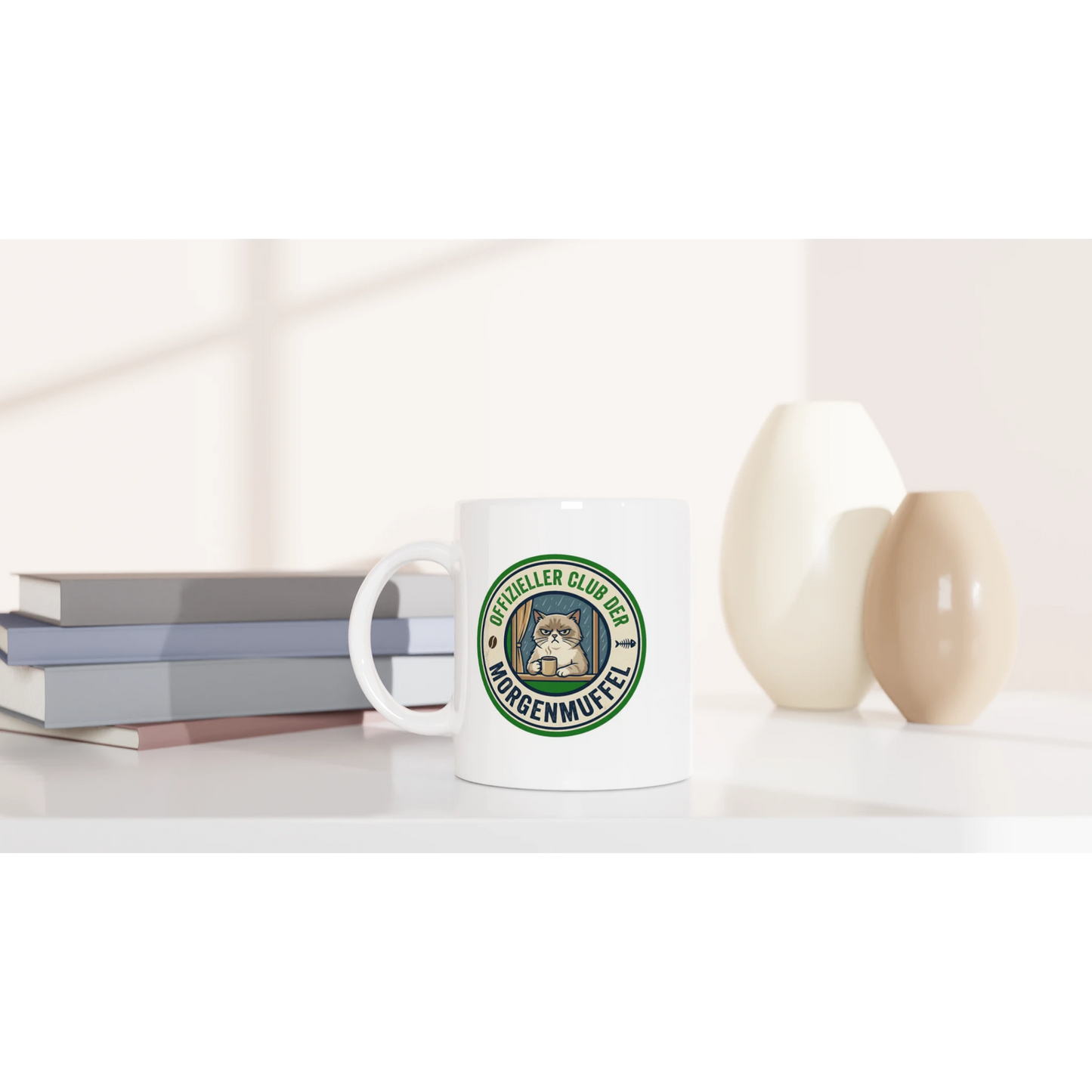Tasse 325ml - Offizieller Club der Morgenmuffel - Katze & Kaffee