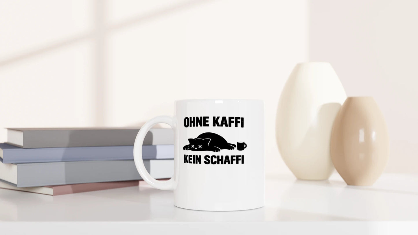 Tasse 325ml - Ohne Kaffi kein Schaffi - Katze & Kaffee