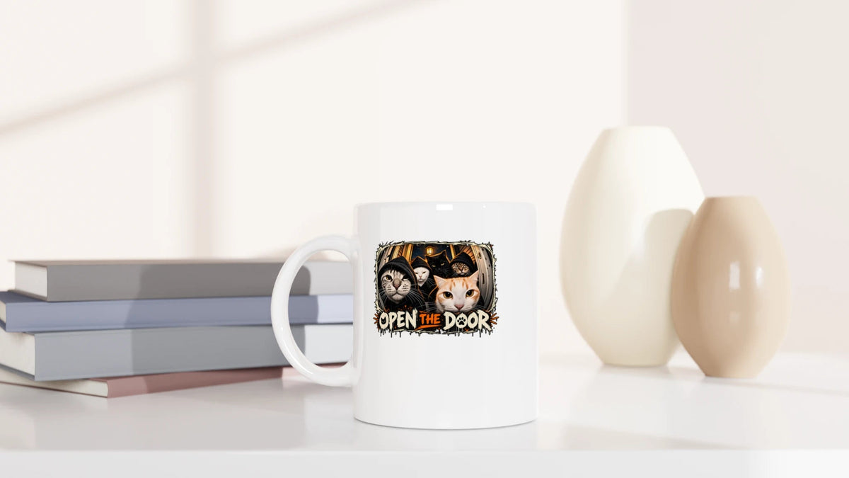 Tasse 325ml - Open - Katze, Halloween