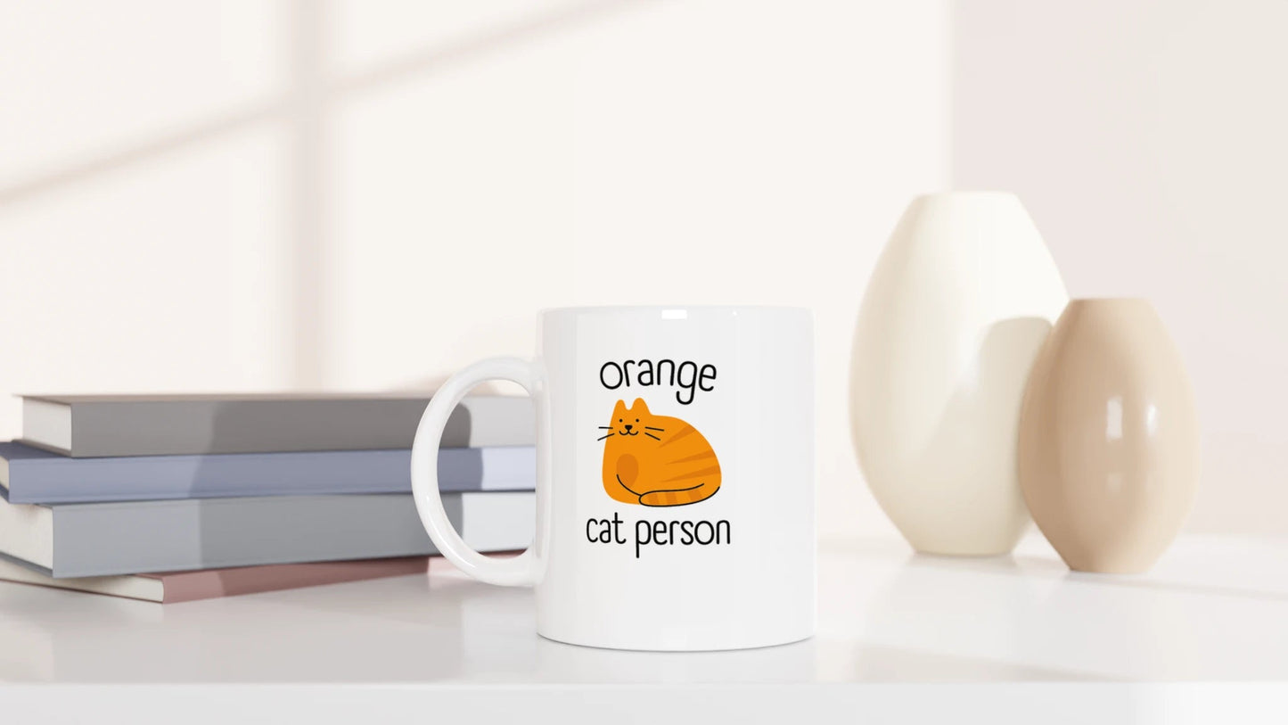 Tasse 325ml - Orange Cat Person - Katze, Orange
