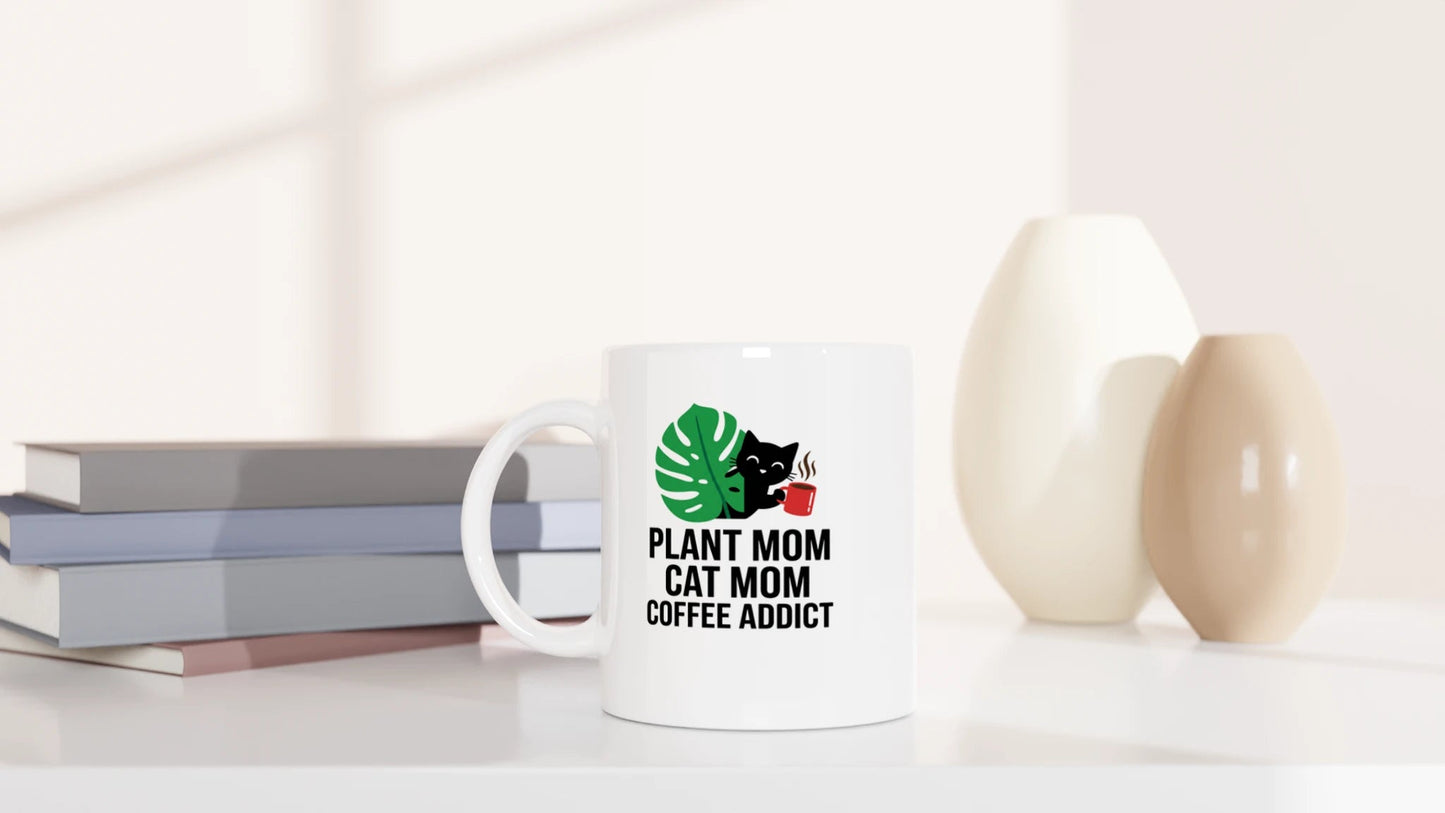 Tasse 325ml - Plant Mom - Katze & Kaffee