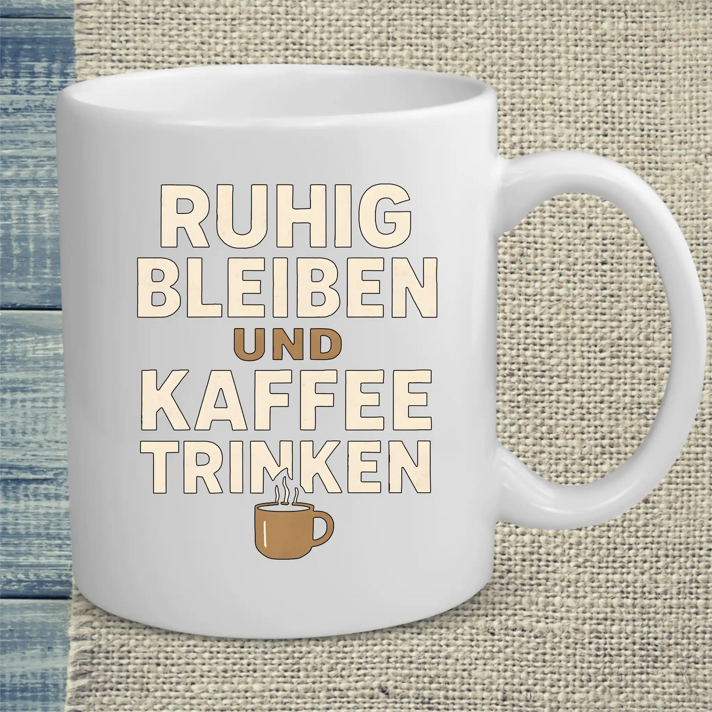 Tasse 325ml - Ruhig bleiben und Kaffee trinken - Kaffee