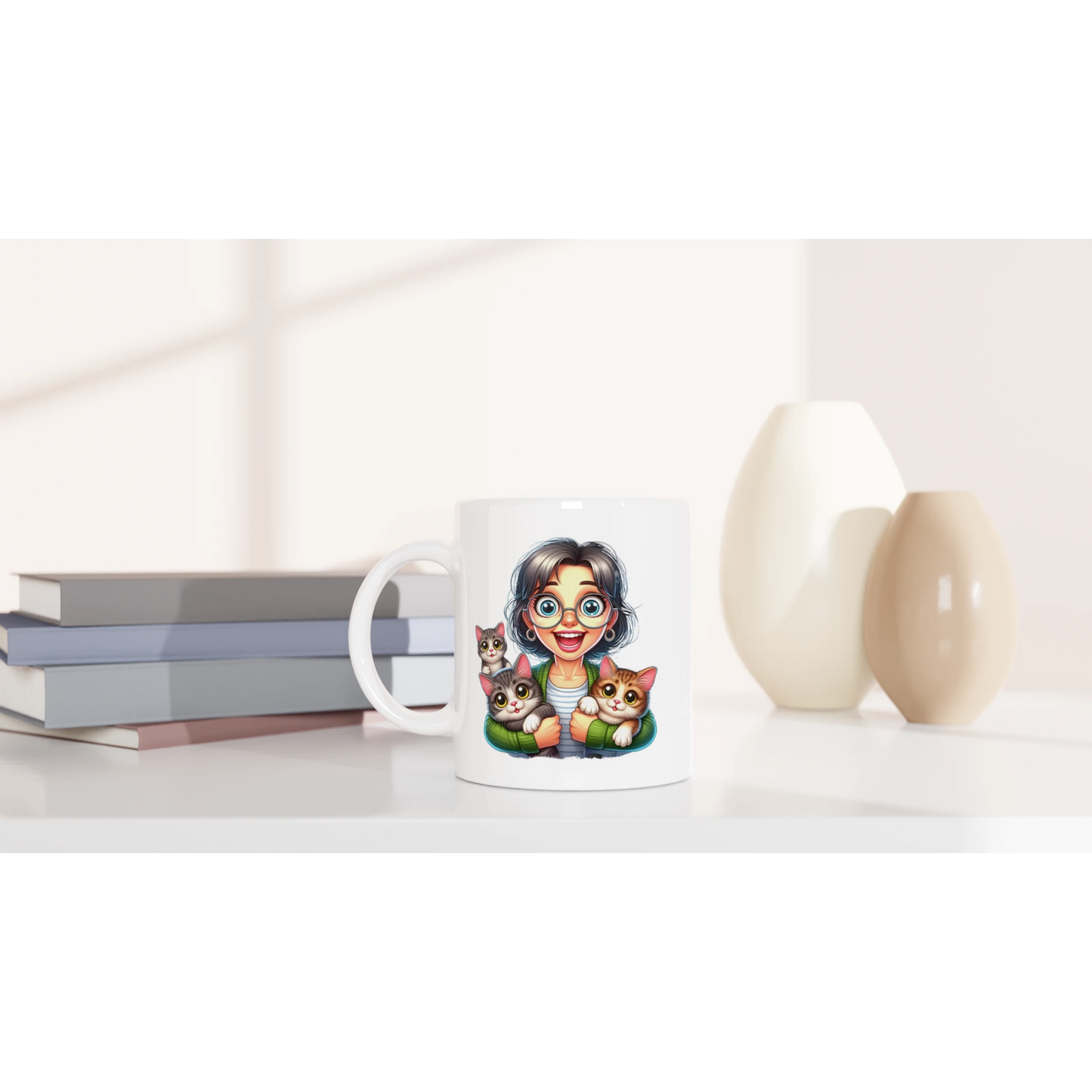 Tasse 325ml - Stolze Katzen Mama - Kaffee, Cat Lady