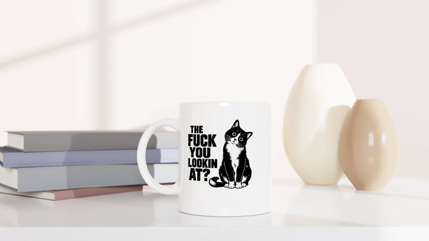 Tasse 325ml - The fudge you looking at? - Katze