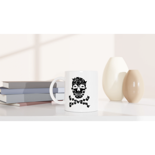 Tasse 325ml - Totenkopf Katze - Katze