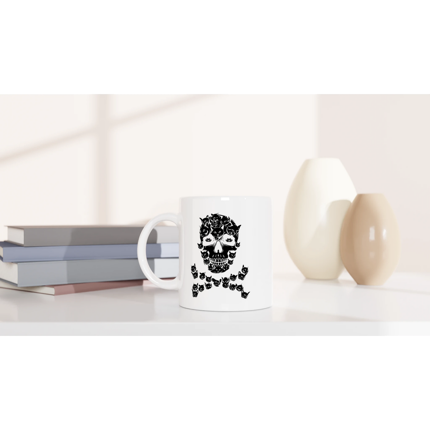 Tasse 325ml - Totenkopf Katze - Katze