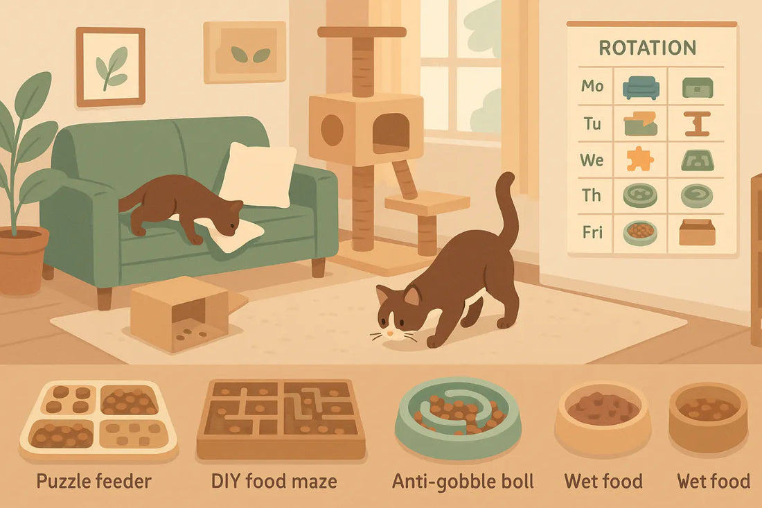 Jeden Tag ein neues Spiel für die geliebte Katze.