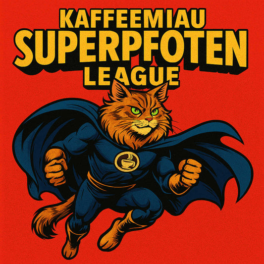 Superpfoten T‑Shirt: Deine heroische Auswahl für Coffee-Nerds und Katzenfans