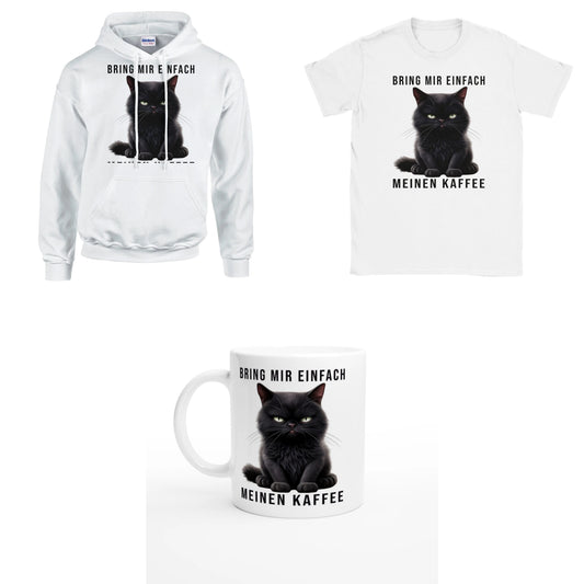 Bundle - Bring mir einfach meinen Kaffee - T-Shirt, Hoodie & Tasse