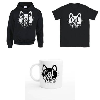Bundle - Cat Mom schnurr - T-Shirt, Hoodie & Tasse