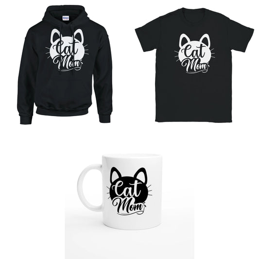 Bundle - Cat Mom schnurr - T-Shirt, Hoodie & Tasse