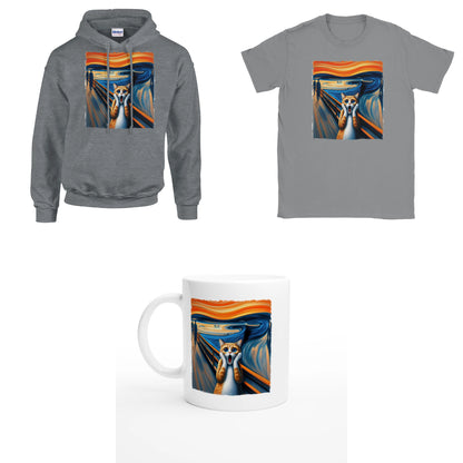 Bundle - Edvard Munch - Schreiende Katze - T-Shirt, Hoodie & Tasse