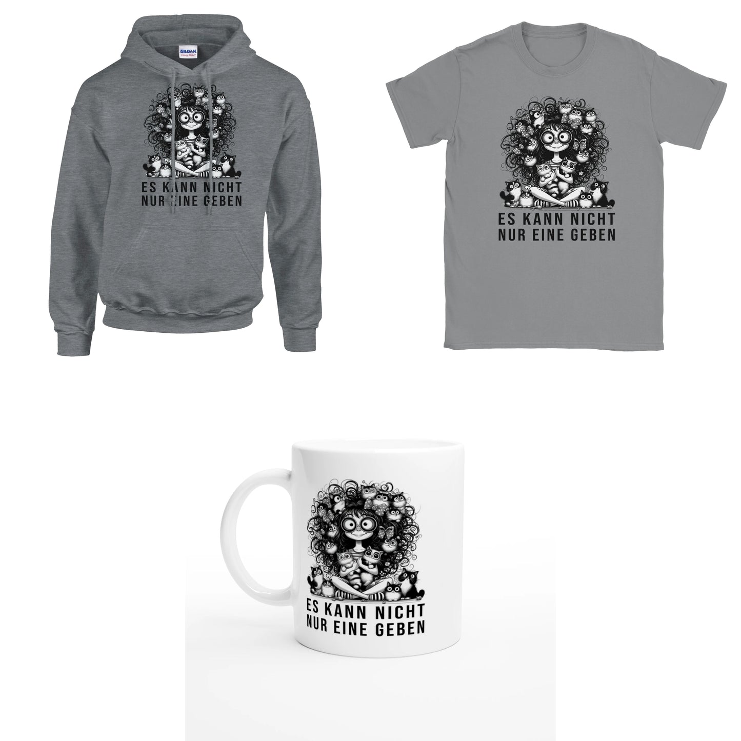 Bundle - Es kann nicht nur eine geben - T-Shirt, Hoodie & Tasse