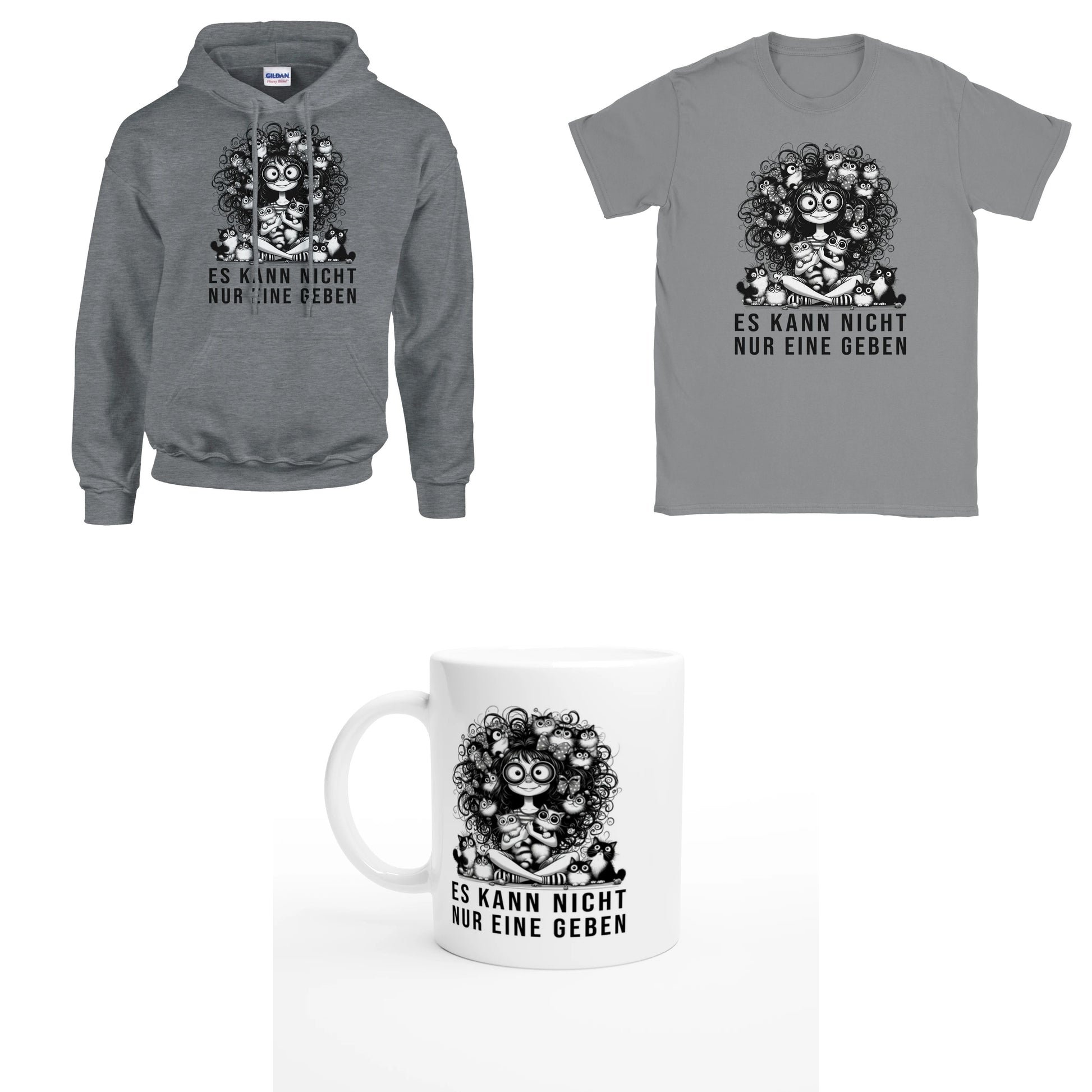 Bundle - Es kann nicht nur eine geben - T-Shirt, Hoodie & Tasse